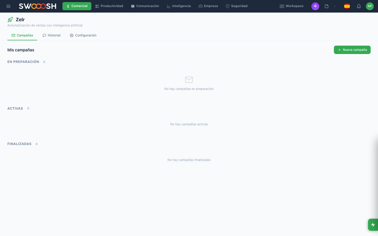 Captura del módulo Link de pago (Zelr) en Pilot Desk